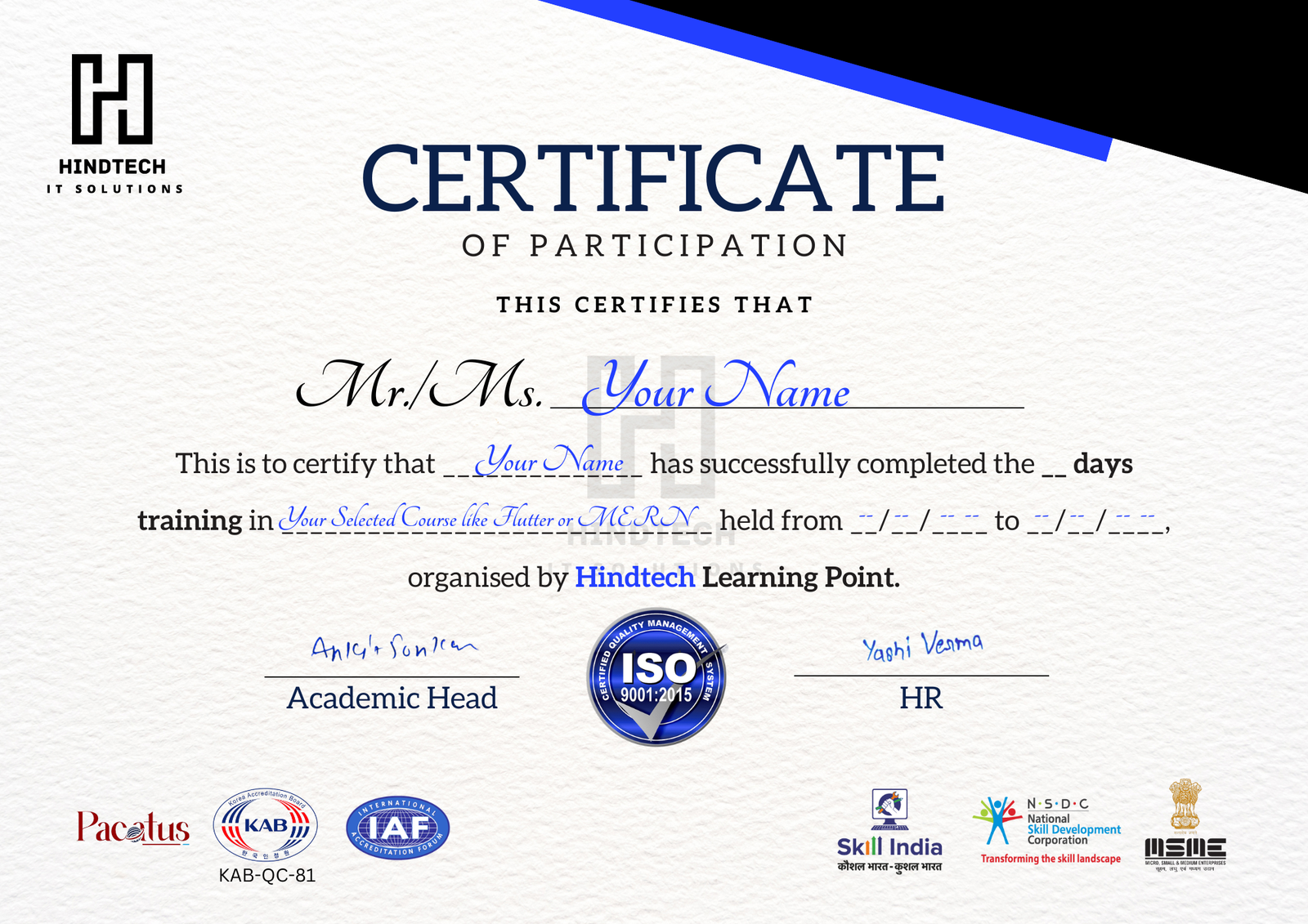 ISO Certification